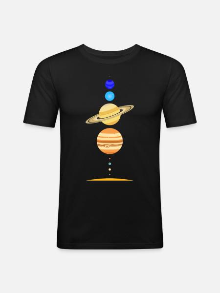 Solar System - Men's Slim Fit T-Shirt - black