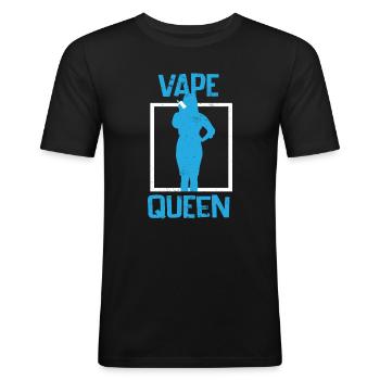 E-Zigarette E-Shisha Dampf Liquid - Männer Slim Fit T-Shirt - Schwarz - Vorne - Nik (191cm)