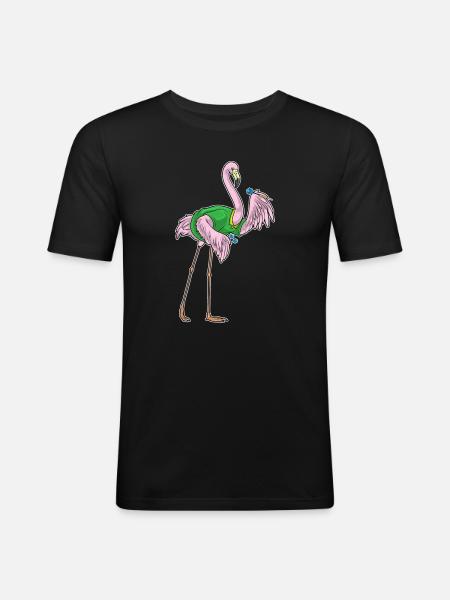 Flamingo Dart Dartpfeil - Men's Slim Fit T-Shirt - black