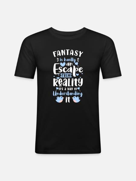 Fantasie Tocher Kind - Männer Slim Fit T-Shirt - Schwarz