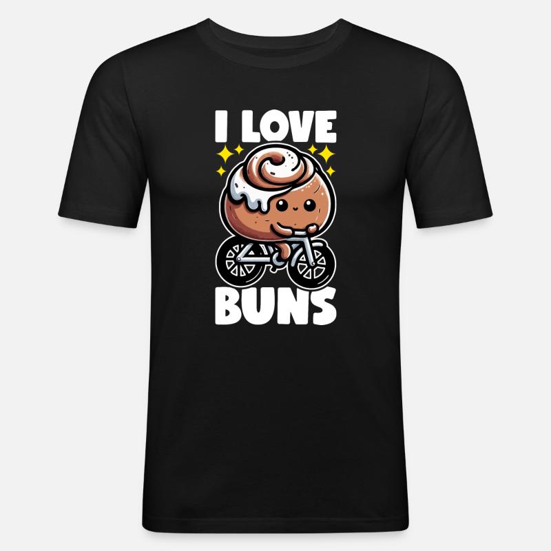 Cinnamon Bun Cinnamon Buns - Men's Slim Fit T-Shirt - black