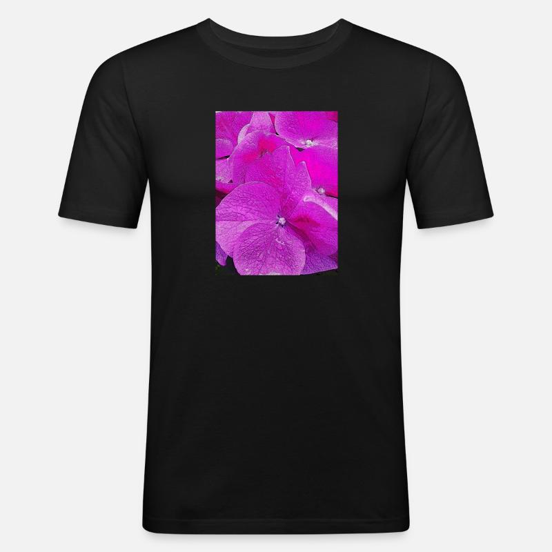 Hydrangea, Hydrangea - Men's Slim Fit T-Shirt - black