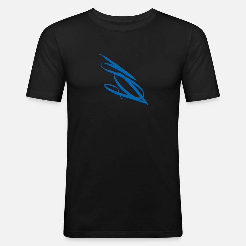 Der Blaue S - Männer Slim Fit T-Shirt - Schwarz