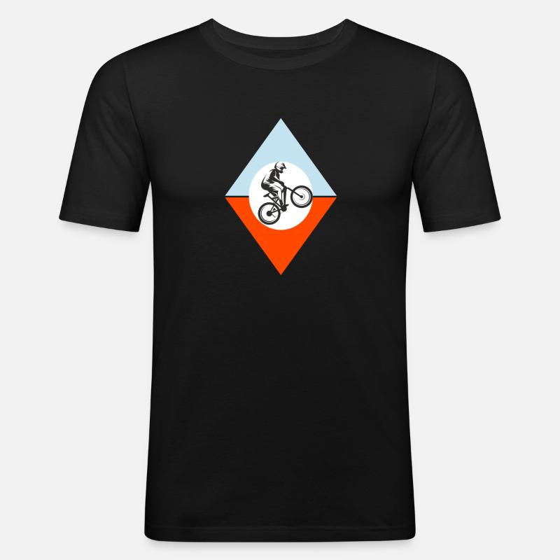 Motorcross - Männer Slim Fit T-Shirt - Schwarz