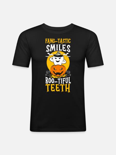 Catching smile, malignant teeth! - Men's Slim Fit T-Shirt - black