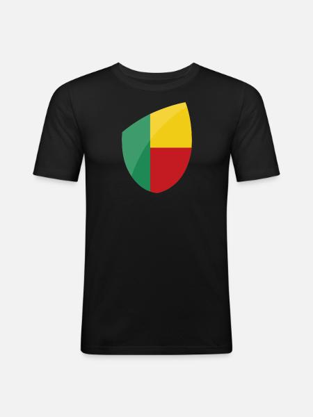 Drapeau Bénin - T-shirt près du corps Homme - noir
