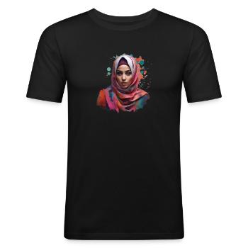 Muslim - Men's Slim Fit T-Shirt - black - Front - Nik (191cm)