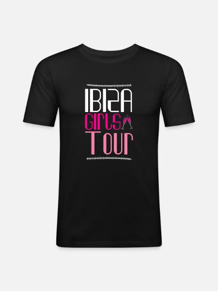 Ibiza Girls Tour - Men's Slim Fit T-Shirt - black