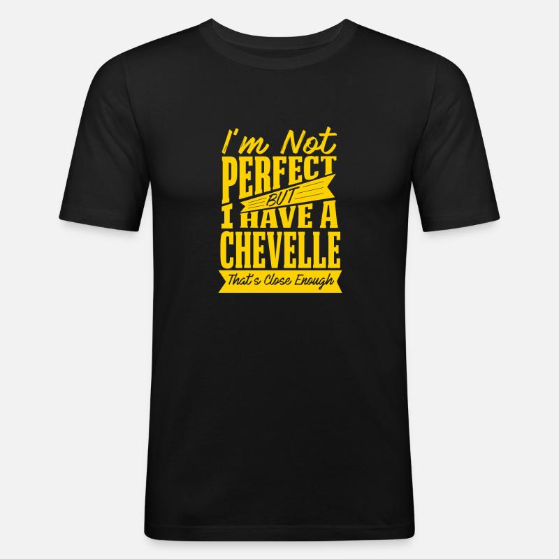 PERFEKT MIT CHEVELLE Y - Männer Slim Fit T-Shirt - Schwarz