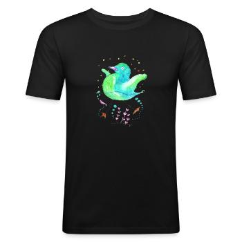 Good Mood Loon - Men's Slim Fit T-Shirt - black - Front - Nik (191cm)