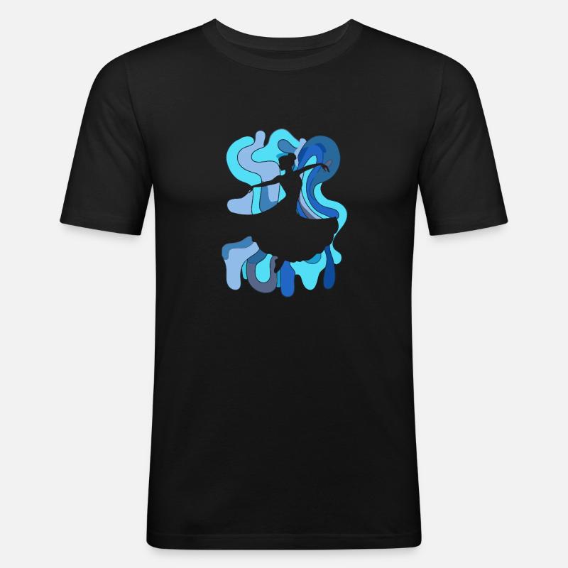 Tanzschule Foxtrott - Männer Slim Fit T-Shirt - Schwarz