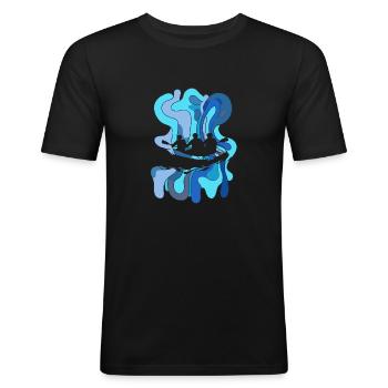 Ramer Pagayer - T-shirt près du corps Homme - noir - Devant - Nik (191cm)