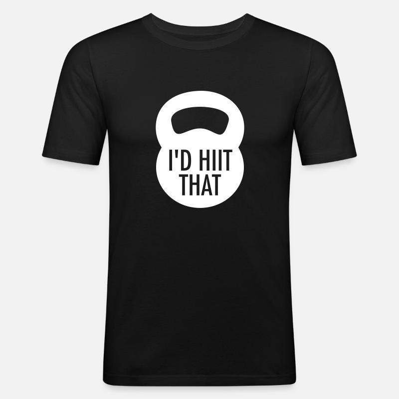 I'd Hiit That - Männer Slim Fit T-Shirt - Schwarz