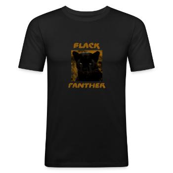 BLACK PANTHER - Men's Slim Fit T-Shirt - black - Front - Nik (191cm)