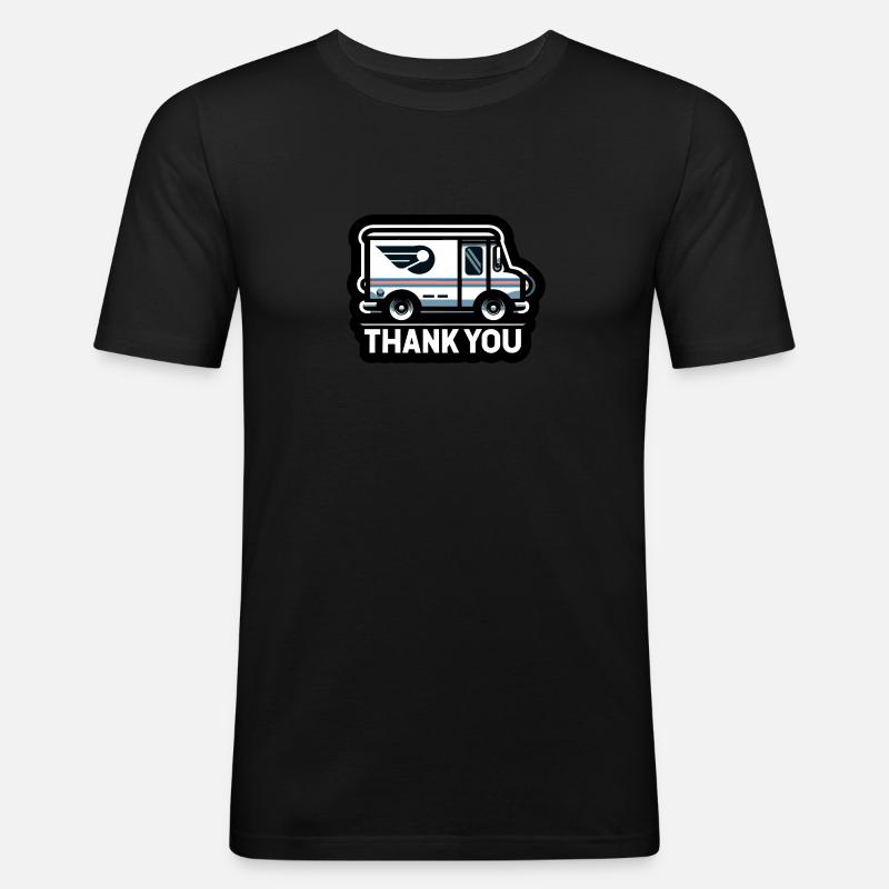 Dankeschön - Männer Slim Fit T-Shirt - Schwarz