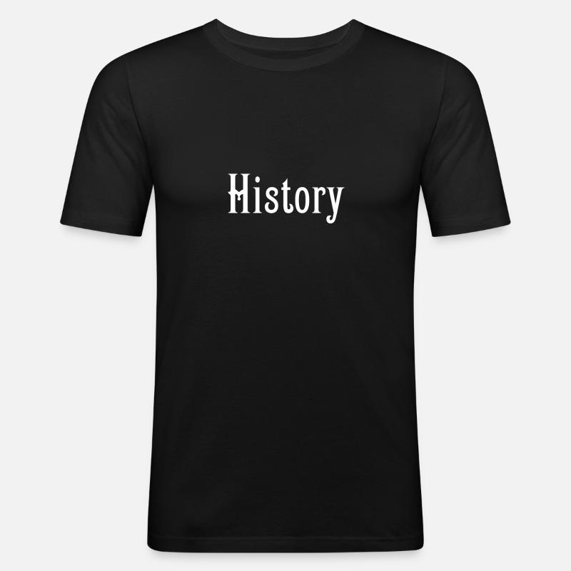 History - Männer Slim Fit T-Shirt - Schwarz