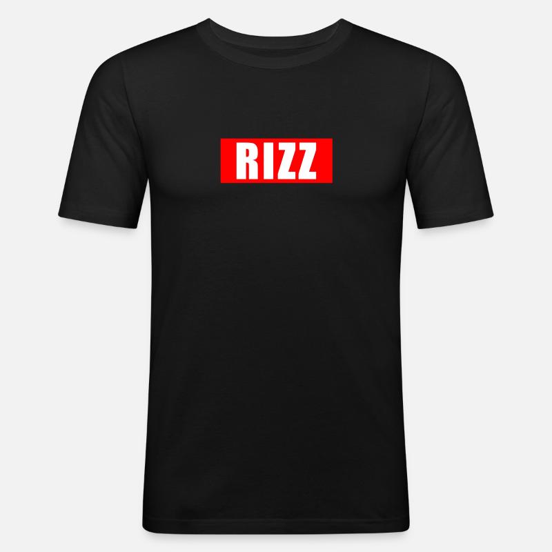 RIZZ - Männer Slim Fit T-Shirt - Schwarz