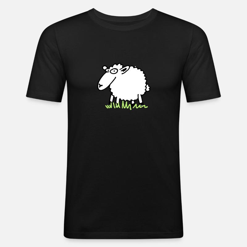 schaf_grundmodell - Men's Slim Fit T-Shirt - black