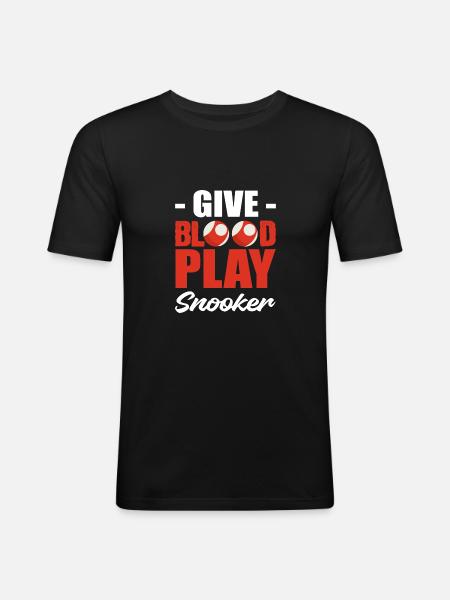 Snooker Play Billiard Player Gift - Men's Slim Fit T-Shirt - black