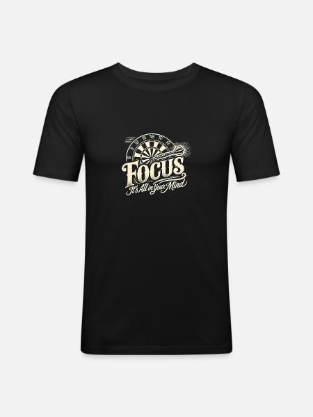 Konzentration - alles im Kopf - Männer Slim Fit T-Shirt - Schwarz