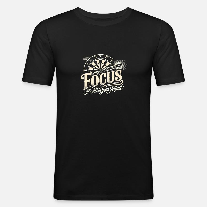 Konzentration - alles im Kopf - Männer Slim Fit T-Shirt - Schwarz