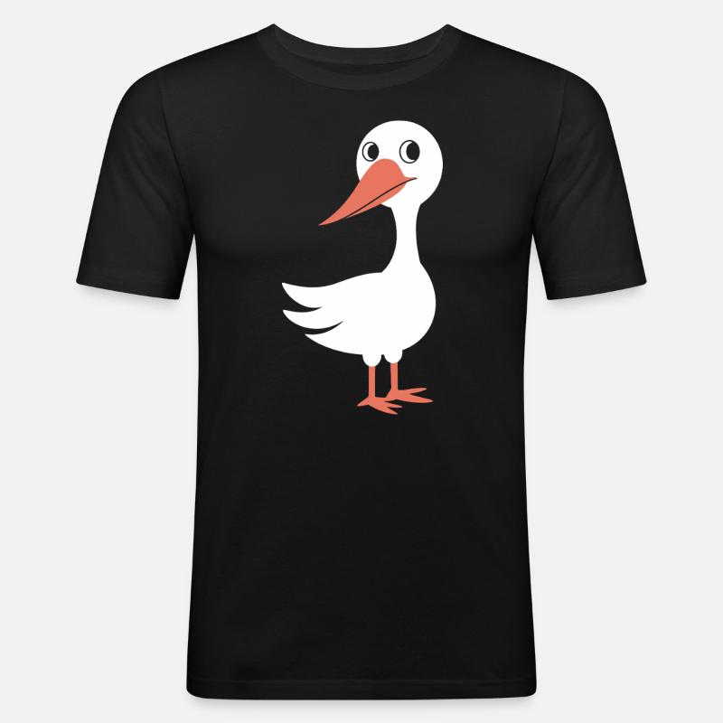 Storch - Männer Slim Fit T-Shirt - Schwarz