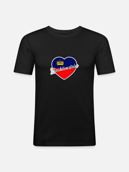 Liechtenstein - Men's Slim Fit T-Shirt - black