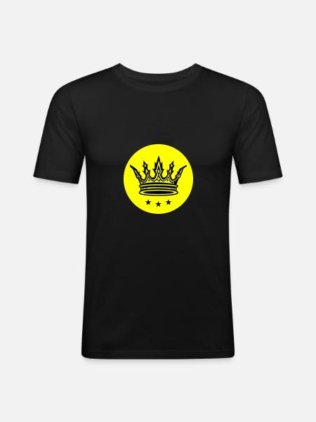 Krone - Männer Slim Fit T-Shirt - Schwarz