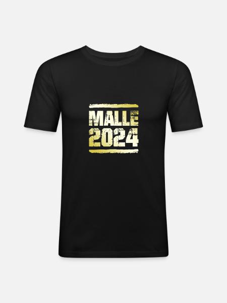 Malle 2024 Gold - Men's Slim Fit T-Shirt - black