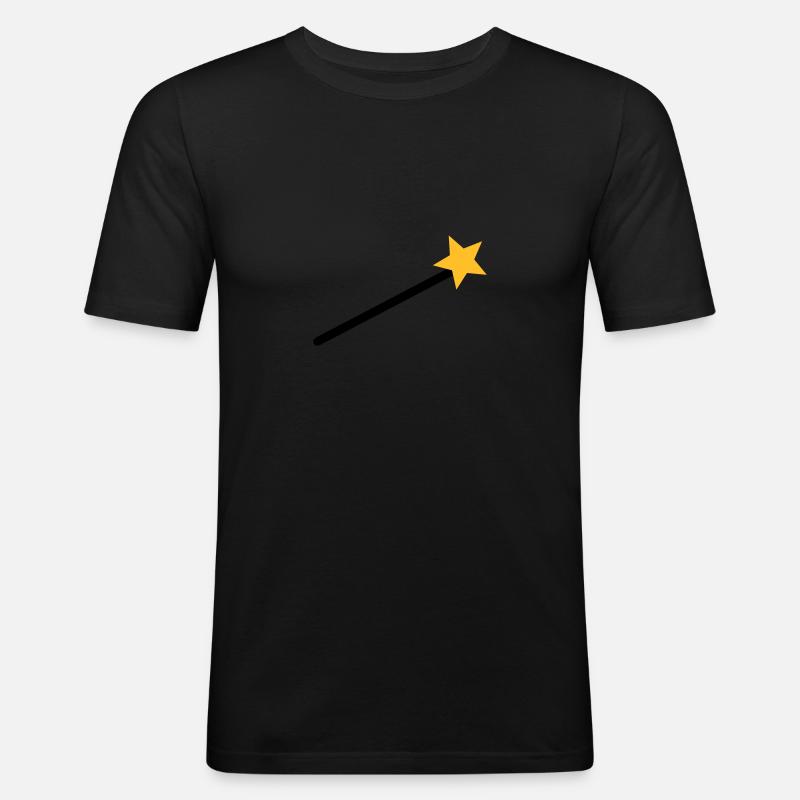 Zauberer - Männer Slim Fit T-Shirt - Schwarz