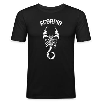 Scorpio Wahrsagerin - Männer Slim Fit T-Shirt - Schwarz - Vorne - Nik (191cm)