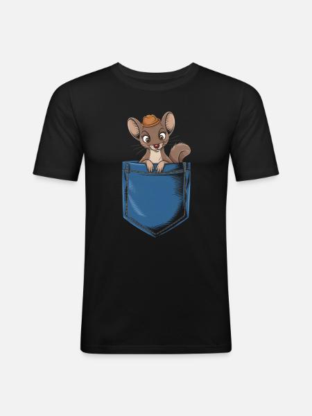 Wiesel - Männer Slim Fit T-Shirt - Schwarz