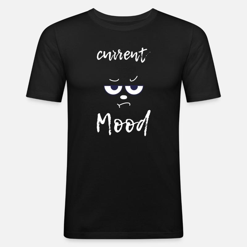 Current Mood funny - Männer Slim Fit T-Shirt - Schwarz