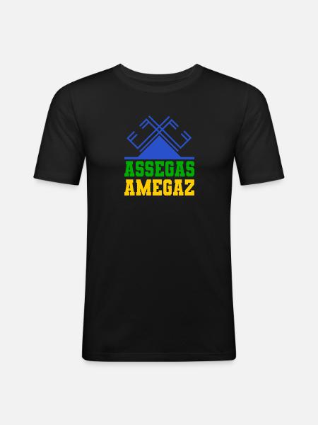 Assegas amegaz - Men's Slim Fit T-Shirt - black