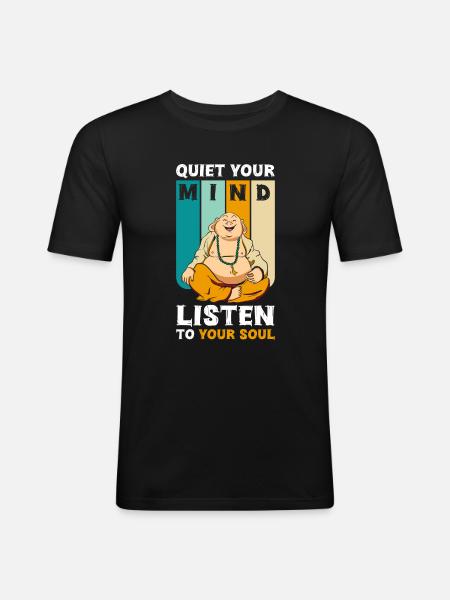 Relaxation Om Spiritual Awareness - Men's Slim Fit T-Shirt - black
