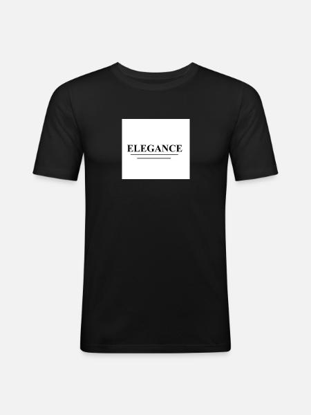 ELEGANCE - Männer Slim Fit T-Shirt - Schwarz