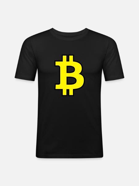 Bitcoin Satoshi Nakamoto - Männer Slim Fit T-Shirt - Schwarz