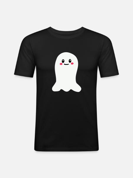 Fantôme - T-shirt près du corps Homme - noir
