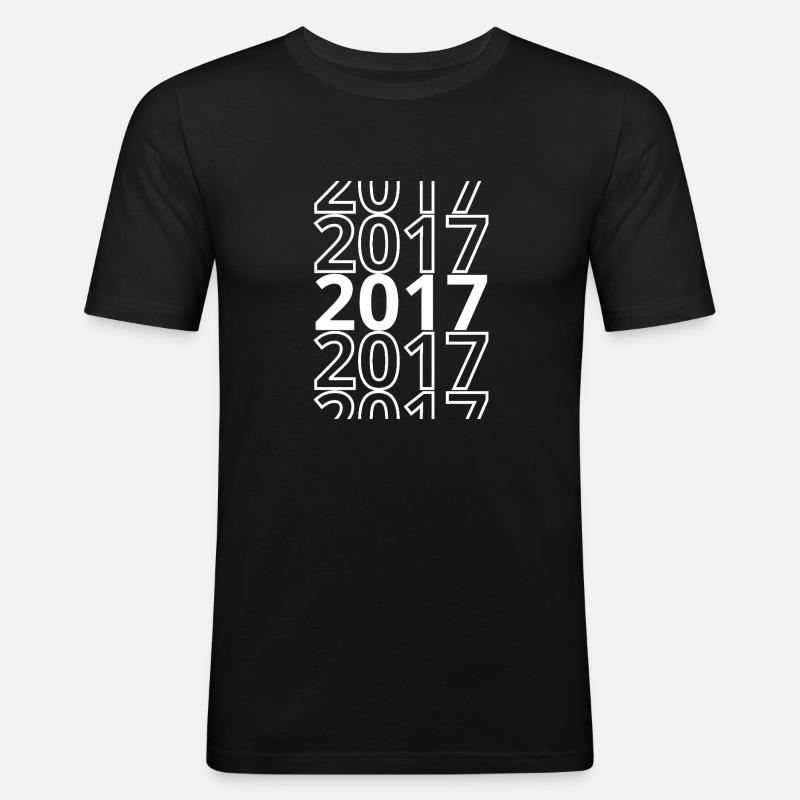 2017 2017 2017 - Men's Slim Fit T-Shirt - black