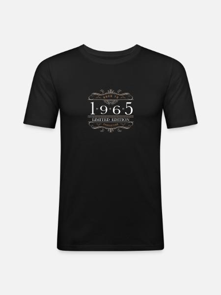 Limited Edition 1965 Aged To Perfection - Men's Slim Fit T-Shirt - black