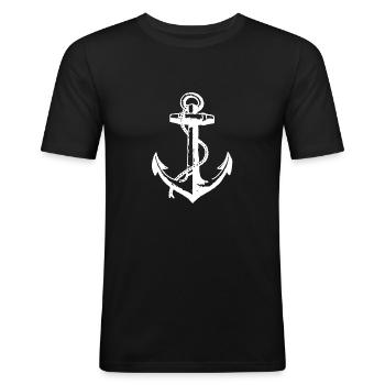 US Navy Sailor Shirt - Men's Slim Fit T-Shirt - black - Front - Nik (191cm)