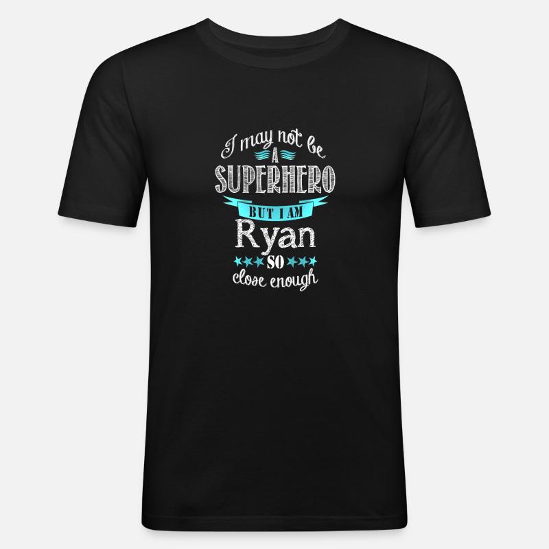 Ryan - Männer Slim Fit T-Shirt - Schwarz