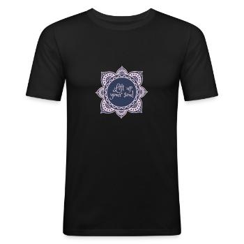 Lift up your soul - T-shirt près du corps Homme - noir - Devant - Nik (191cm)