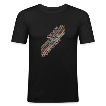 Oran Marseille - Men's Slim Fit T-Shirt - black - Front - Nik (191cm)