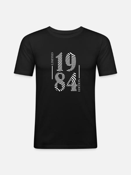 1984 Limited Edition Birthday Design - Men's Slim Fit T-Shirt - black