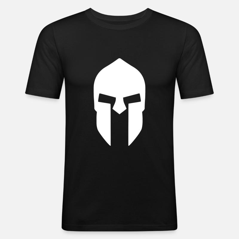 Conception spartiate - T-shirt près du corps Homme - noir