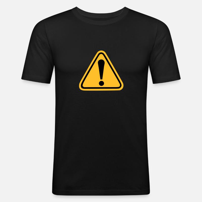 Ausrufezeichen - Männer Slim Fit T-Shirt - Schwarz