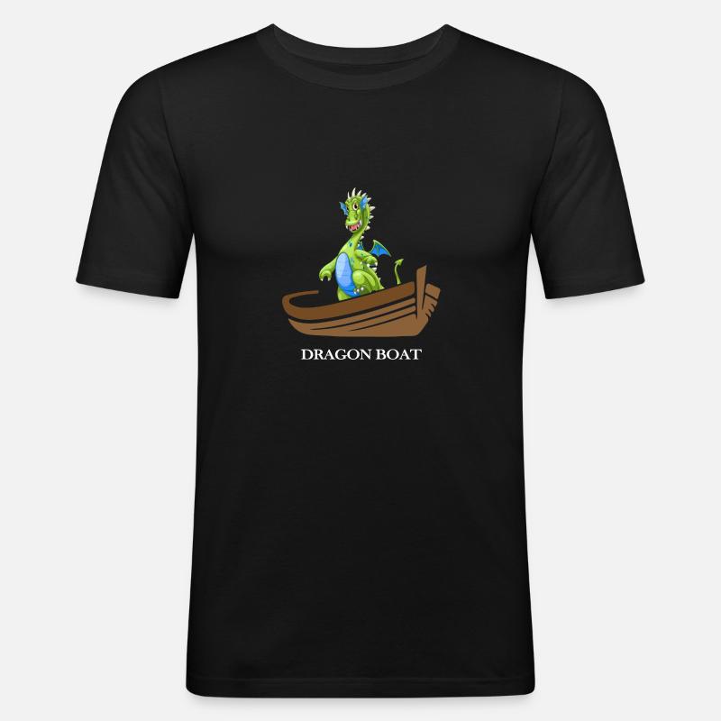 drachenbootrennen chinesisches drachenboot - Männer Slim Fit T-Shirt - Schwarz