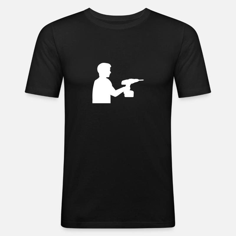 Handwerker - Männer Slim Fit T-Shirt - Schwarz