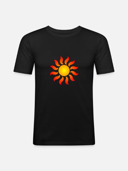 Sun symbol design astronomy gift - Men's Slim Fit T-Shirt - black